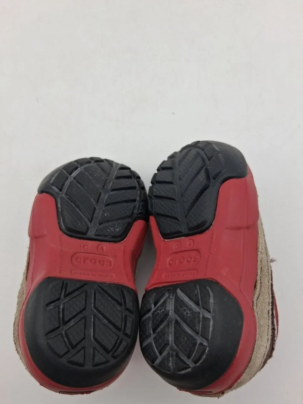 Crocs Red Brown Dawson Slip On Sneakers Size 4 Baby/Toddler